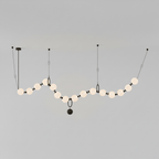 Necklace pendant light size reference for globe arrangement