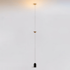 Gulvlampe, Soreluna marmorfod, koniske metalskærme, integreret LED 3000K