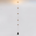 Gulvlampe, Soreluna marmorfod, koniske metalskærme, integreret LED 3000K