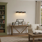 Travertine wall sconce diffusing soft warm light upward
