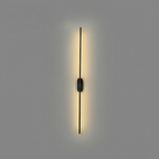 Diagram showing the slim profile of the metal wall sconce