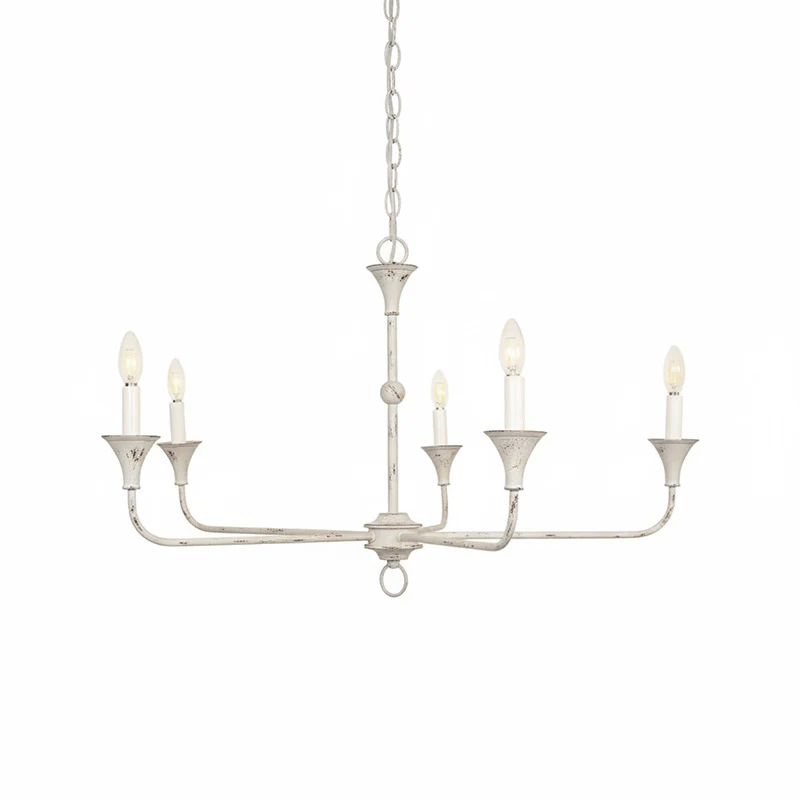 Candle chandelier dimension diagram for the six-head size