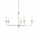 Candle chandelier dimension diagram for the six-head size