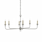 Candle chandelier dimension diagram showing diameter and height