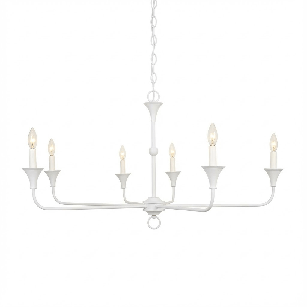 Candle chandelier dimension diagram with measurements