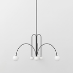 Gran Finale pendant size diagram showing diameter and drop