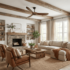 Propeller ceiling fan motor and blade detail on white