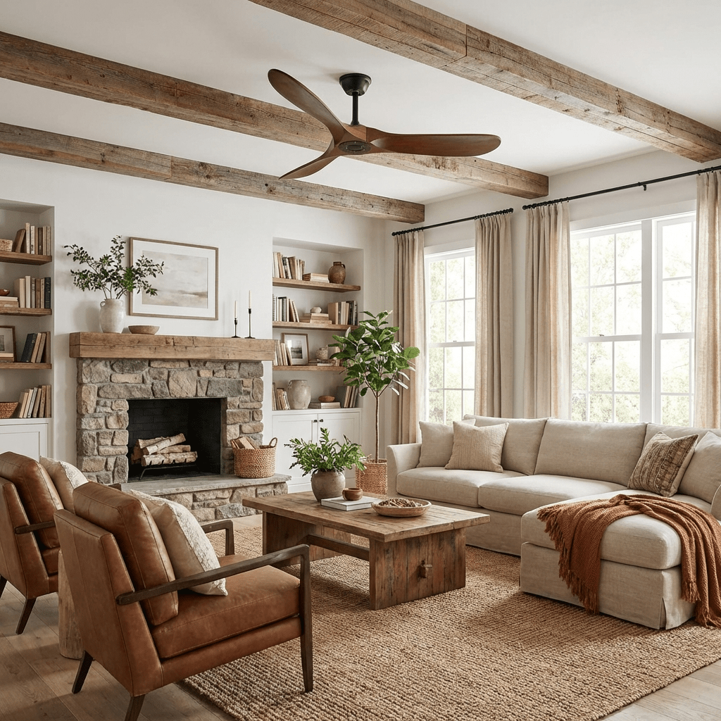 Propeller ceiling fan motor and blade detail on white