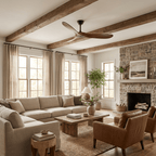 Aero Breeze Ceiling Fan With Wooden Propeller Blades, DC Motor, 42 or 52 Inch