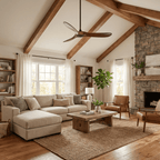 Aero Breeze Ceiling Fan With Wooden Propeller Blades, DC Motor, 42 or 52 Inch