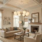 Tulip chandelier configuration shown against neutral background