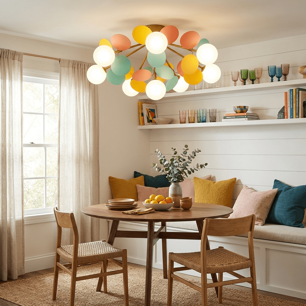 Macaron ceiling lamp configuration shown with stacked discs