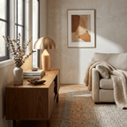 Sculptural metal table lamp size comparison of two heights