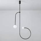 Chandelier configuration diagram with opaline glass globes
