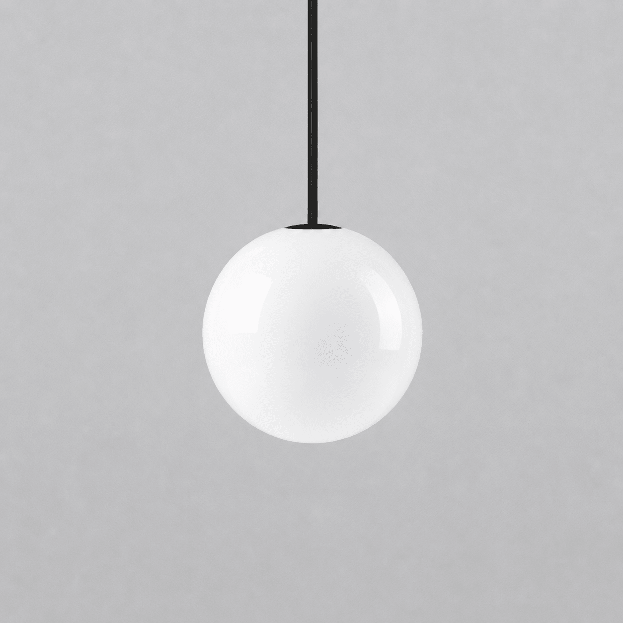 Globe pendant size comparison with brass rods of varied heights