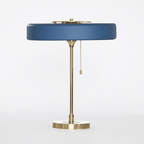 Table lamp colour ring detail set into the gold base
