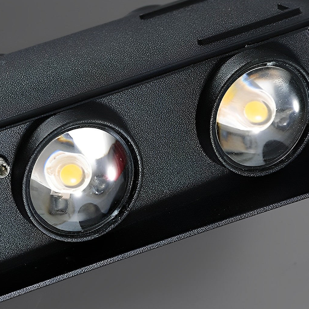 Luz de Parede Exterior Up-Down, Arandela LED Moderna em Alumínio Preto ou Branco