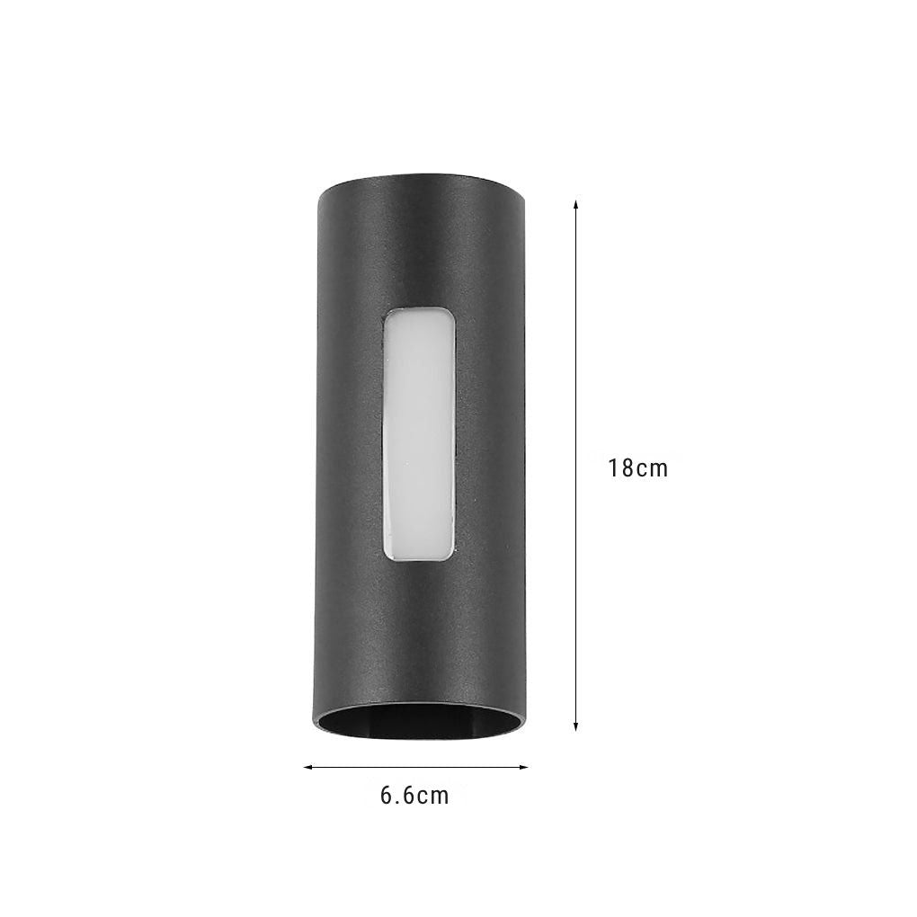 Utendørs vegglampe, minimalistisk aluminiumsdesign med varm LED-glød