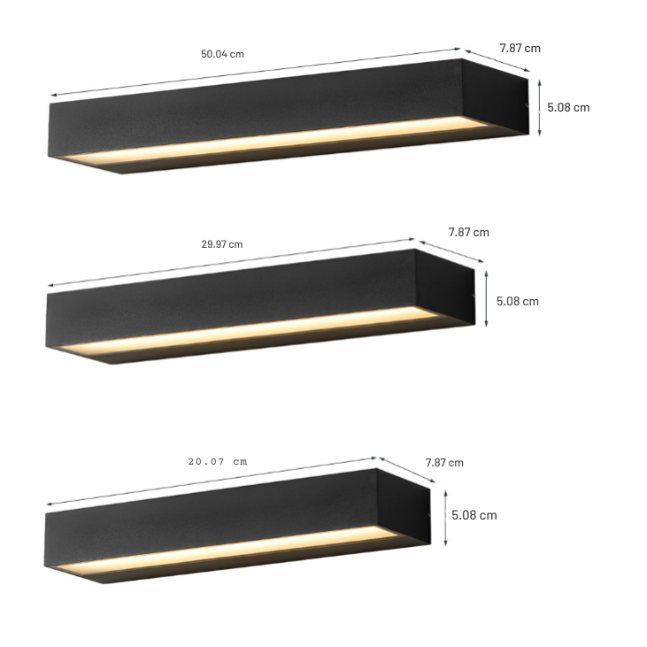 Minimalist LED Wall Washer Light, Rosemary Die-Cast Aluminum Strip
