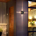 Luz de Parede LED Reire Square, Design Exterior em Alumínio com Viga Cruzada