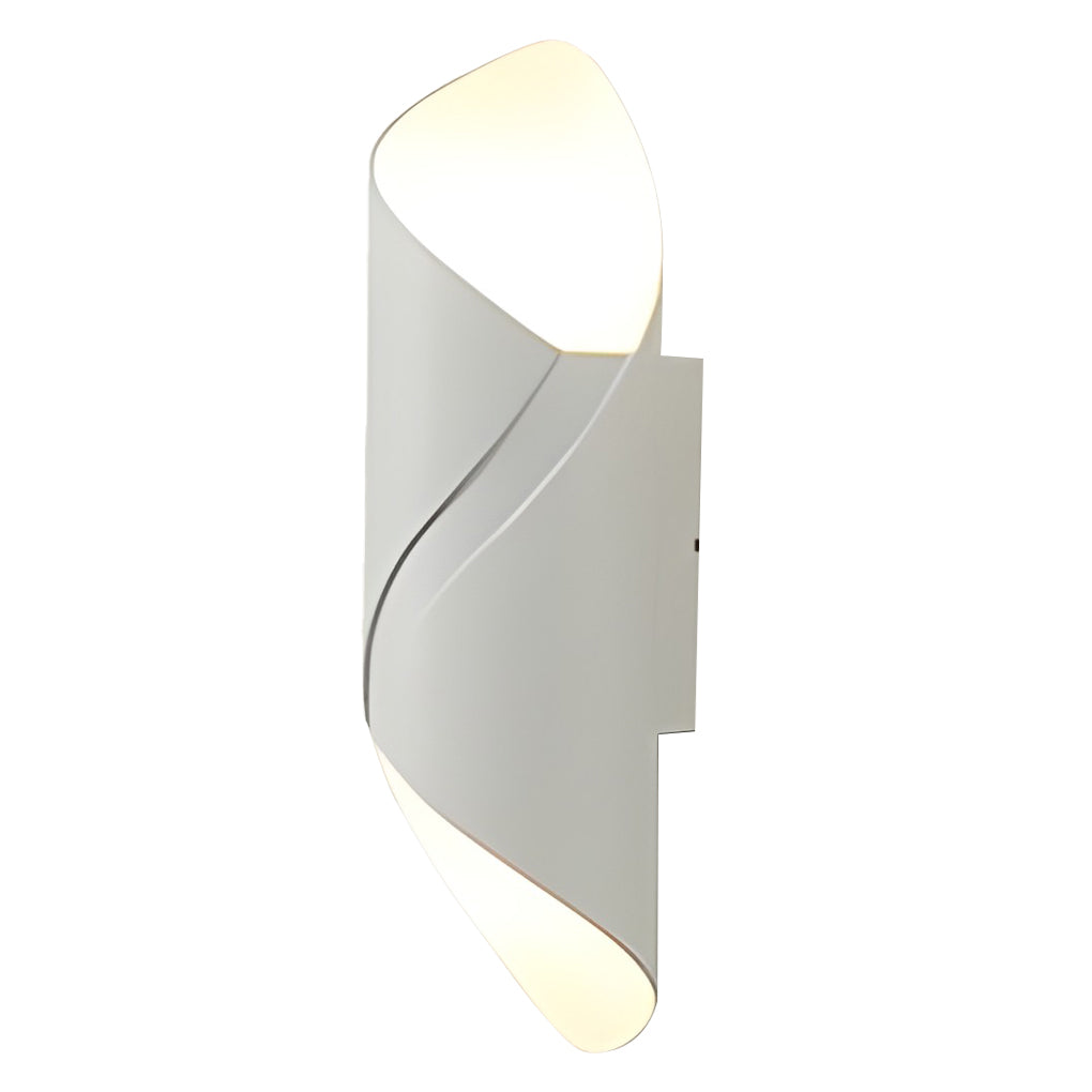 Glass Wall Sconce With LED Light, Indoor Outdoor Modern Fixture