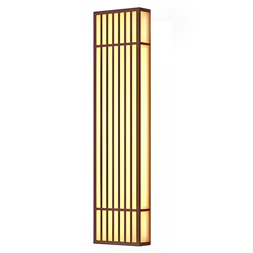 Applique murale extérieure en acier nervuré Grateful, design rétro à grille verticale LED