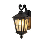 Arandela Exterior, Renee Retro em Alumínio e Vidro com LED Quente