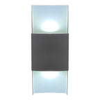 Aluminum Outdoor Wall Lamp, Warm-White COB LED, Glass Shade, 4 Finishes