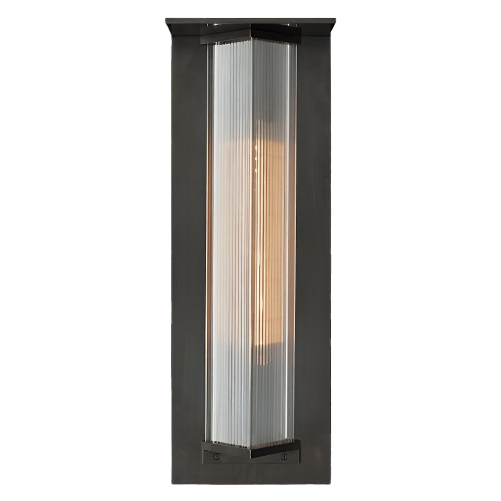 Vintage sort aluminiums LED-væglampe til udendørs brug, med solcellemulighed