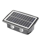 Soldier Solar LED Rectangular Outdoor Wall Lamp, Black ABS