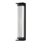 Quenna Modern LED Strip Outdoor Wall Light, Black Stainless Steel Design