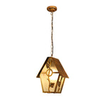 Bronze Die-Cast Aluminum Outdoor Chandelier With Glass Shade