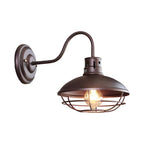 Fan-Shaped Iron Outdoor Wall Light, Industrial LED Sconce