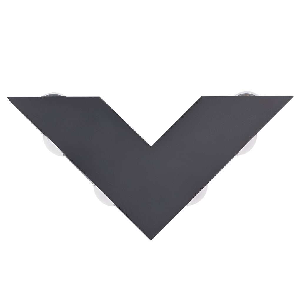 Washer-Style Aluminum Wall Light, V-Shaped Warm LED Beam, IP65 Rated