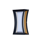 Lampe murale extérieure Quest noire et or, aluminium poli, design IP65  