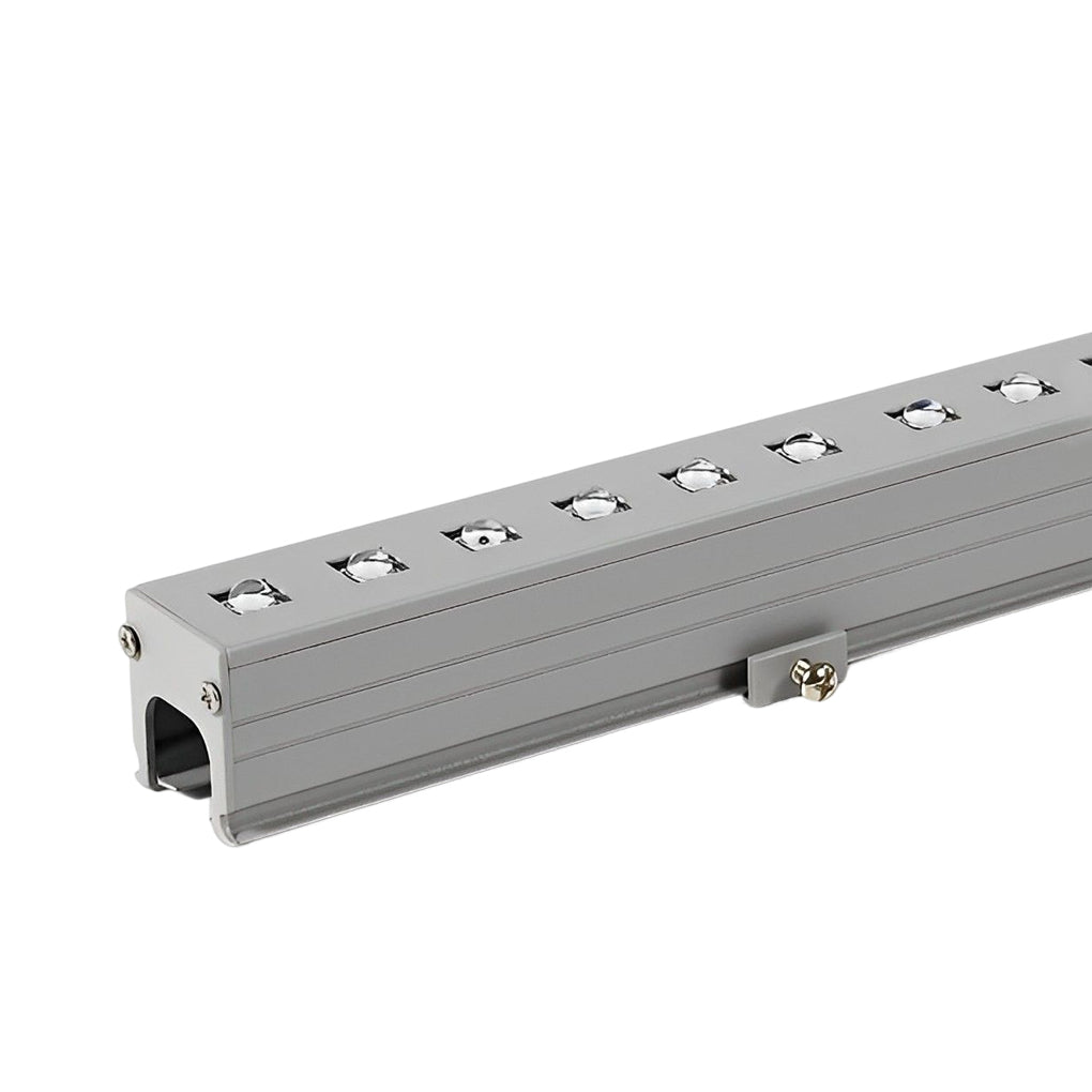 Unitey lineær LED-vægvasker, børstet aluminium, lavspænding