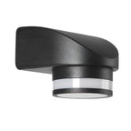 Rund udendørs vægvaske LED-lys i aluminium, sort finish