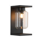 Applique murale solaire moderne pour l'extérieur, applique Serenay en acier inoxydable et verre