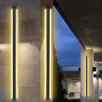 Linear LED Porch Sconce, Teres Black Iron Outdoor Wall Light