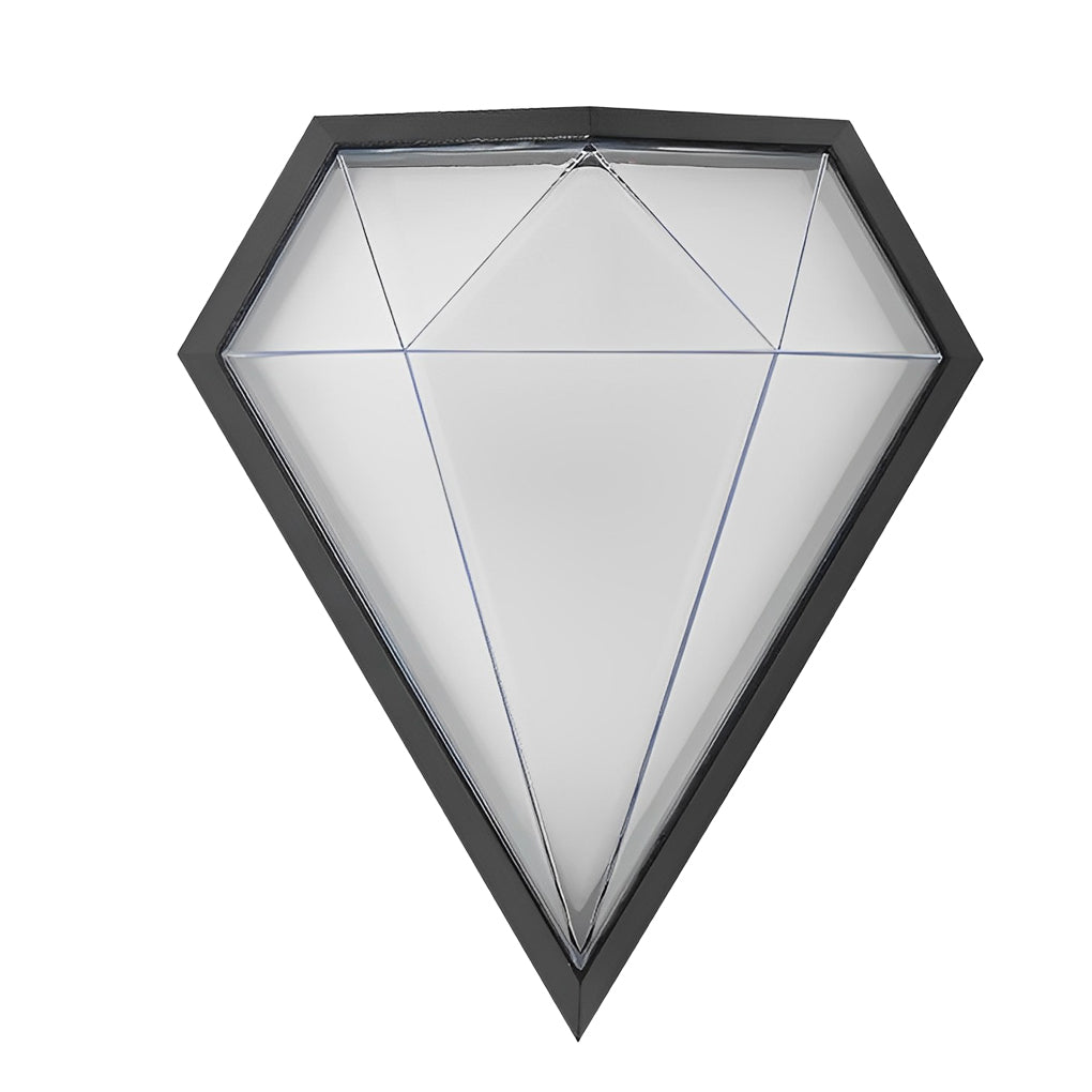 Geometrisk LED-væglampe, Timhea sort aluminium akryl væglampe