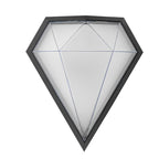 Geometrisk LED-væglampe, Timhea sort aluminium akryl væglampe