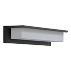 Solcelle utendørs vegglampe, aluminiumdesign med LED fra skumring til daggry