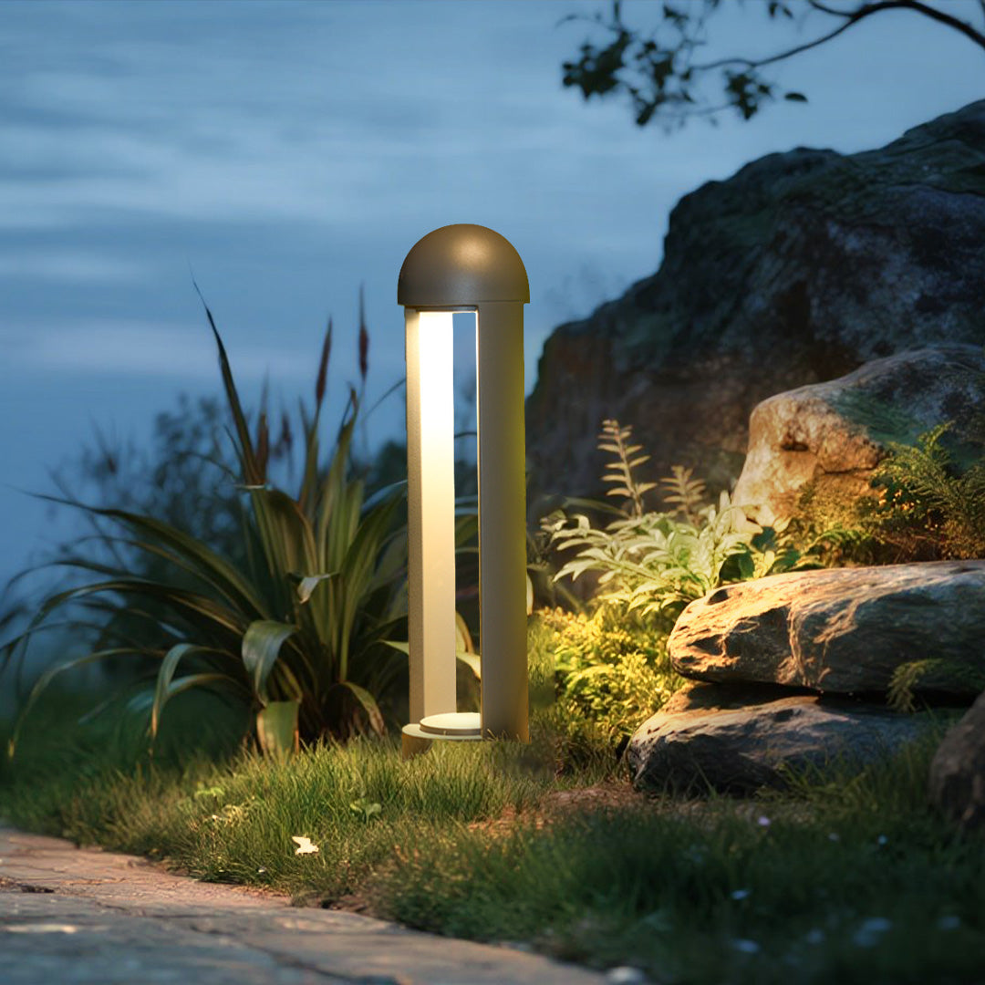 Sand-Gray Aluminum Bollard Light With CREE LED For Garden Paths