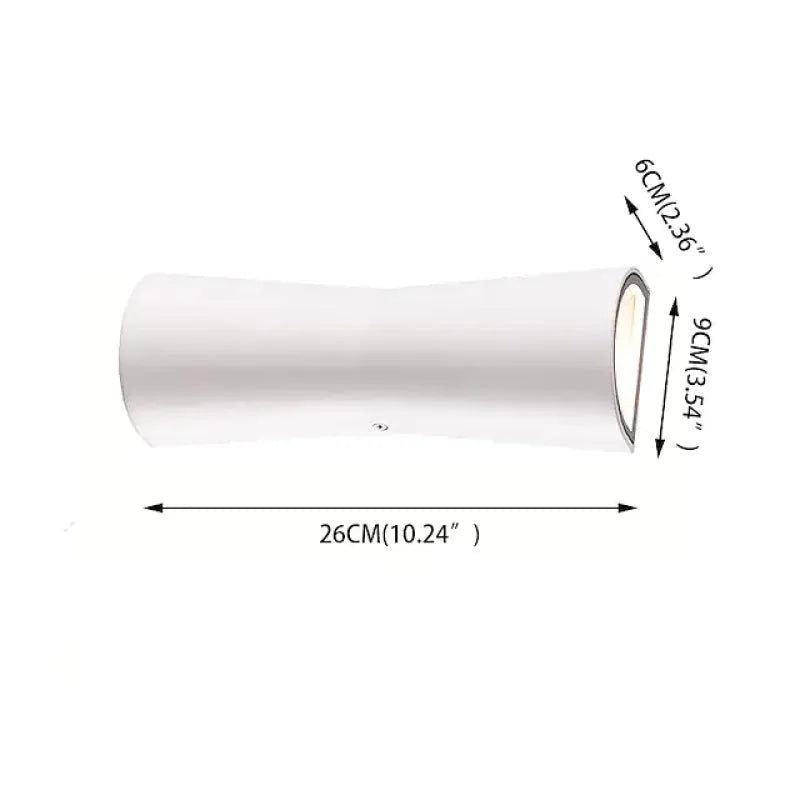 Laxor Torch-Shaped LED Wall Light, Waterproof Metal Design, Black/White