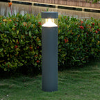 Sherard Sand-Gray Aluminum Bollard Path Light, Nordic Outdoor Lamp