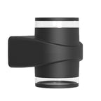 Modern Cylinder Outdoor Wall Light, Black Aluminum, Waterproof LED