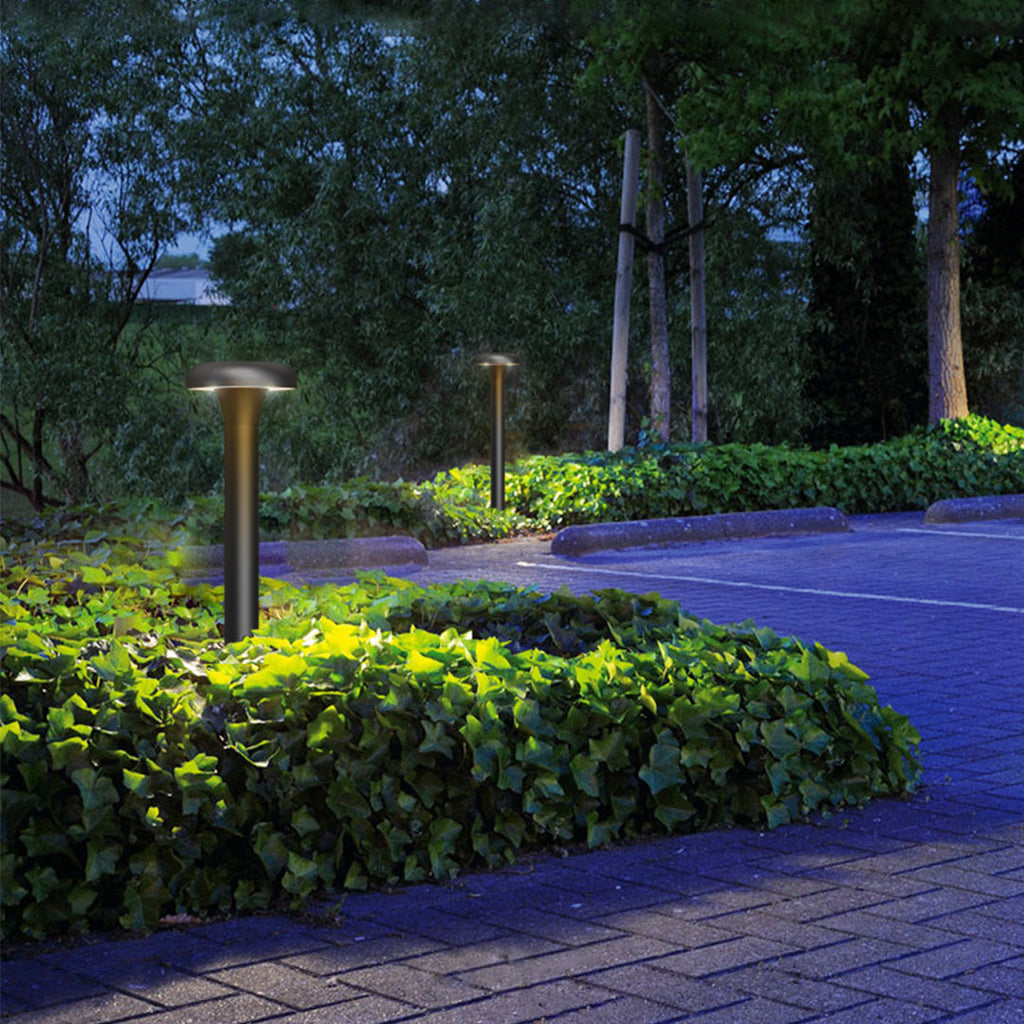 Matte Black Aluminum Bollard Light, 30cm or 60cm Outdoor LED Lamp