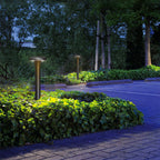 Matte Black Aluminum Bollard Light, 30cm or 60cm Outdoor LED Lamp