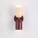 Double-Headed Wall Light, Colorful Painted Metal Shades, E26 LED Included