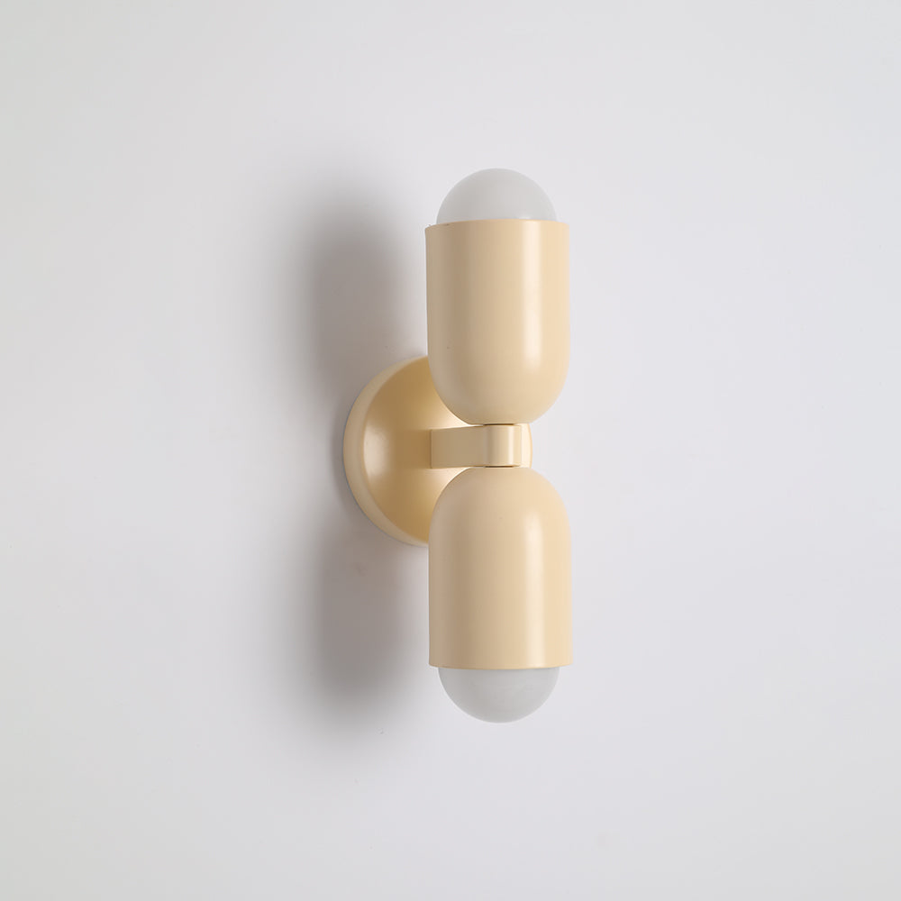 Double-Headed Wall Light, Colorful Painted Metal Shades, E26 LED Included